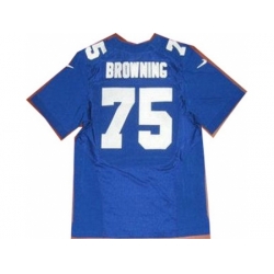 Nike New York Giants 75 Bryant Browning Blue Elite NFL Jersey