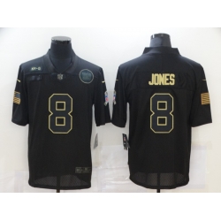 Nike New York Giants 8 Daniel Jones Black 2020 Salute To Service Limited Jersey