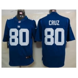 Nike New York Giants 80 Victor Cruz Blue Limited NFL Jersey