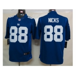Nike New York Giants 88 Hakeem Nicks Blue Limited NFL Jersey