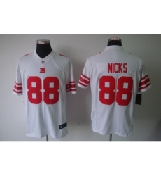 Nike New York Giants 88 Hakeem Nicks White Limited NFL Jersey