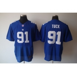 Nike New York Giants 91 Justin Tuck Blue Elite NFL Jersey