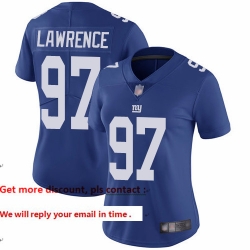 Giants 97 Dexter Lawrence Royal Blue Team Color Women Stitched Football Vapor Untouchable Limited Jersey