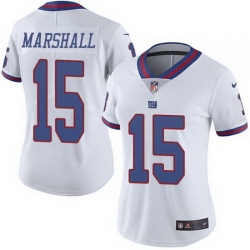 Nike Giants #15 Brandon Marshall White Womens Stitched NFL Limited Rush Jersey