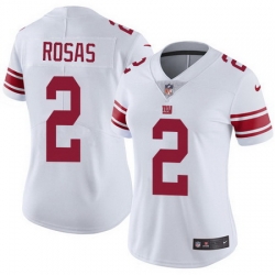 Nike Giants 2 Aldrick Rosas White Womens Stitched NFL Vapor Untouchable Limited Jersey