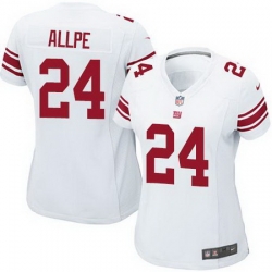 Nike Giants #24 Eli Apple White Women Stitched NFL Elite Jersey