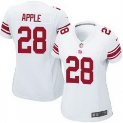 Nike Giants #28 Eli Apple White Womens Stitched NFL Elite Jersey