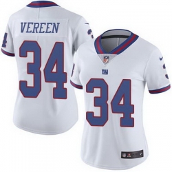Nike Giants #34 Shane Vereen White Womens Stitched NFL Limited Rush Jersey