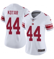 Nike Giants #44 Doug Kotar White Womens Stitched NFL Vapor Untouchable Limited Jersey