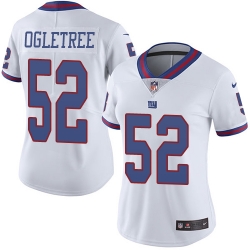 Nike Giants #52 Alec Ogletree White Womens Stitched NFL Limited Rush Jersey