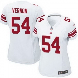 Nike Giants #54 Olivier Vernon White Womens Stitched NFL Elite Jersey