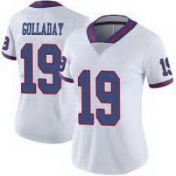 Women Nike New York Giants 19 Kenny Golladay White Blue Stitched NFL Vapor Untouchable Limited Jersey