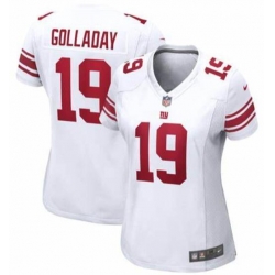 Women Nike New York Giants 19 Kenny Golladay White Stitched NFL Vapor Untouchable Limited Jersey