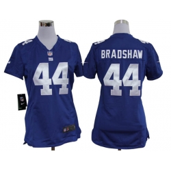 Women Nike New York Giants 44 Ahmad Bradshaw Blue Jerseys