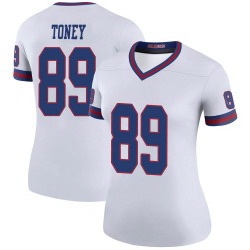 Women Nike New York Giants 89 Kadarius Toney White Rush Stitched NFL Jersey