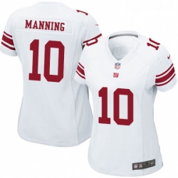 Womens Nike New York Giants 10 Eli Manning Game White NFL Jersey