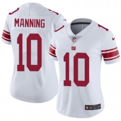 Womens Nike New York Giants 10 Eli Manning White Vapor Untouchable Limited Player NFL Jersey