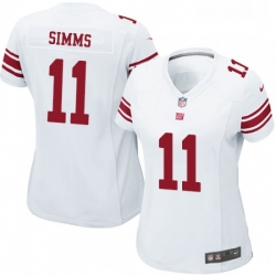 Womens Nike New York Giants 11 Phil Simms Game White NFL Jersey