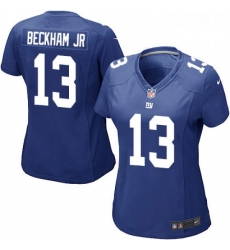 Womens Nike New York Giants 13 Odell Beckham Jr Game Royal Blue Team Color NFL Jersey