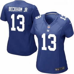 Womens Nike New York Giants 13 Odell Beckham Jr Game Royal Blue Team Color NFL Jersey