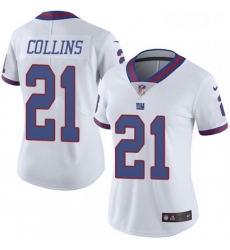Womens Nike New York Giants 21 Landon Collins Limited White Rush Vapor Untouchable NFL Jersey