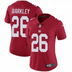 Womens Nike New York Giants 26 Saquon Barkley Red Alternate Vapor Untouchable Limited Player NFL Jersey