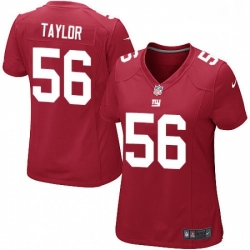 Womens Nike New York Giants 56 Lawrence Taylor Game Red Alternate NFL Jersey