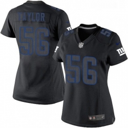 Womens Nike New York Giants 56 Lawrence Taylor Limited Black Impact NFL Jersey