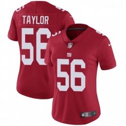 Womens Nike New York Giants 56 Lawrence Taylor Red Alternate Vapor Untouchable Limited Player NFL Jersey