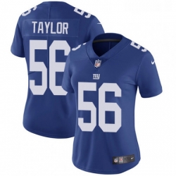 Womens Nike New York Giants 56 Lawrence Taylor Royal Blue Team Color Vapor Untouchable Limited Player NFL Jersey
