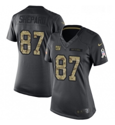 Womens Nike New York Giants 87 Sterling Shepard Limited Black 2016 Salute to Service NFL Jersey