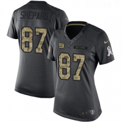 Womens Nike New York Giants 87 Sterling Shepard Limited Black 2016 Salute to Service NFL Jersey