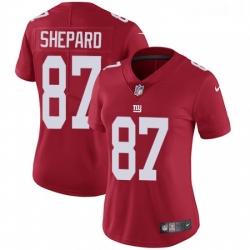 Womens Nike New York Giants 87 Sterling Shepard Red Alternate Vapor Untouchable Limited Player NFL Jersey