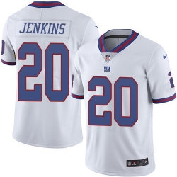 Giants 20 Janoris Jenkins White Youth Stitched Football Limited Rush Jersey