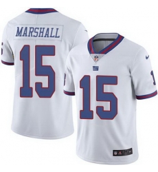 Nike Giants #15 Brandon Marshall White Youth Stitched NFL Limited Rush Jersey