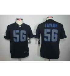 Nike Giants #56 Lawrence Taylor Black Impact Youth Stitched NFL Limited Jersey