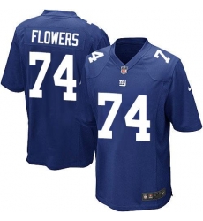 Nike Giants #74 Ereck Flowers Royal Blue Team Color Youth Stitched NFL Elite Jersey