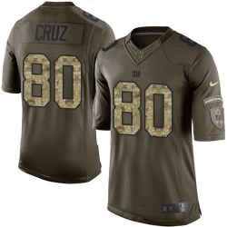 Nike Giants #80 Victor Cruz Green Youth Stitched NFL Limited Salute to Service Jersey