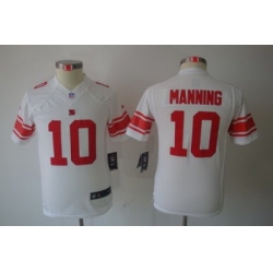 Nike Youth New York Giants #10 Manning White Limited NFL Jerseys