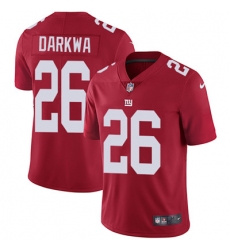 Youth Nike Giants #26 Orleans Darkwa Red Alternate Stitched NFL Vapor Untouchable Limited Jersey