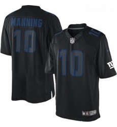 Youth Nike New York Giants 10 Eli Manning Limited Black Impact NFL Jersey