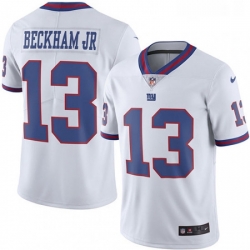 Youth Nike New York Giants 13 Odell Beckham Jr Limited White Rush Vapor Untouchable NFL Jersey