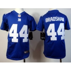 Youth Nike New York Giants 44# Ahmad Bradshaw Blue Nike NFL Jerseys