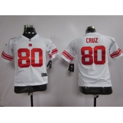 Youth Nike New York Giants #80 Victor Cruz White Nike NFL Jerseys