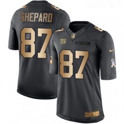 Youth Nike New York Giants 87 Sterling Shepard Limited BlackGold Salute to Service NFL Jersey