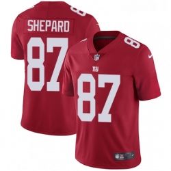 Youth Nike New York Giants 87 Sterling Shepard Red Alternate Vapor Untouchable Limited Player NFL Jersey