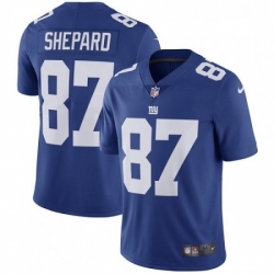 Youth Nike New York Giants 87 Sterling Shepard Royal Blue Team Color Vapor Untouchable Limited Player NFL Jersey