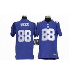 Youth Nike New York Giants 88# Hakeem Nicks Blue Jersey