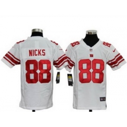 Youth Nike New York Giants 88# Hakeem Nicks White Nike NFL Jerseys