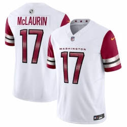Men Washington Commanders 17 Terry McLaurin White 2023 F U S E  Vapor Limited Stitched Football Jersey
